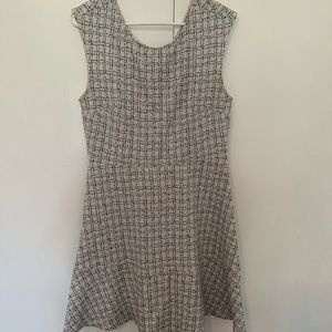 Cream/Off White and Black LOFT Dress